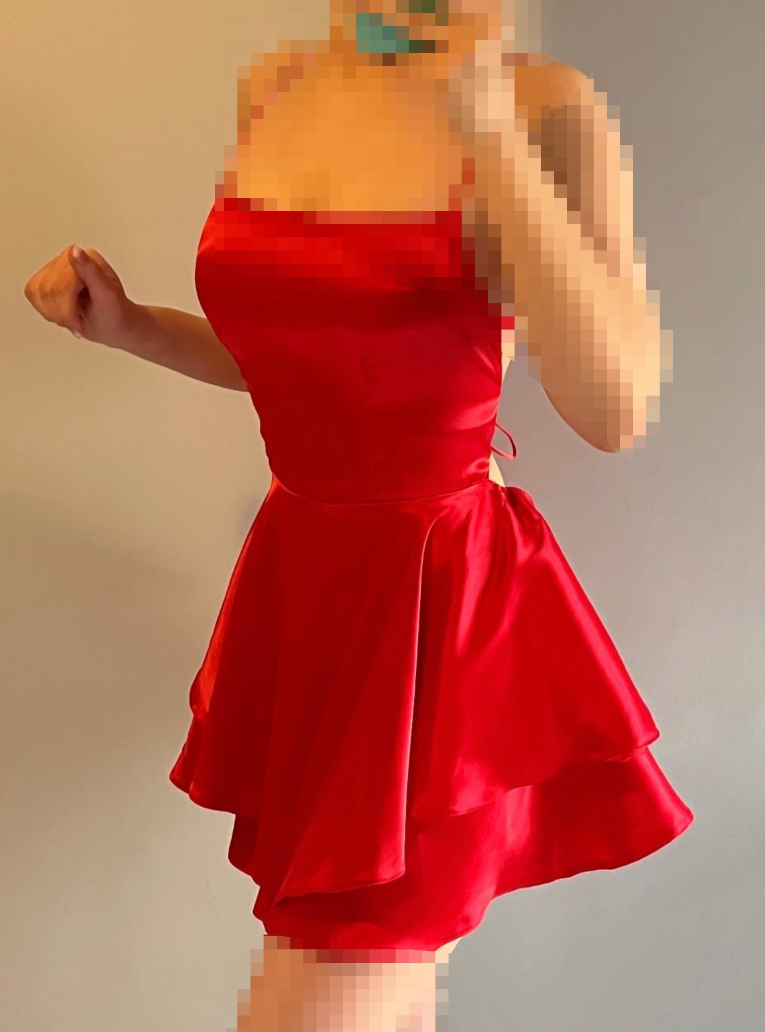 پیراهن ساتن پروانه ای 