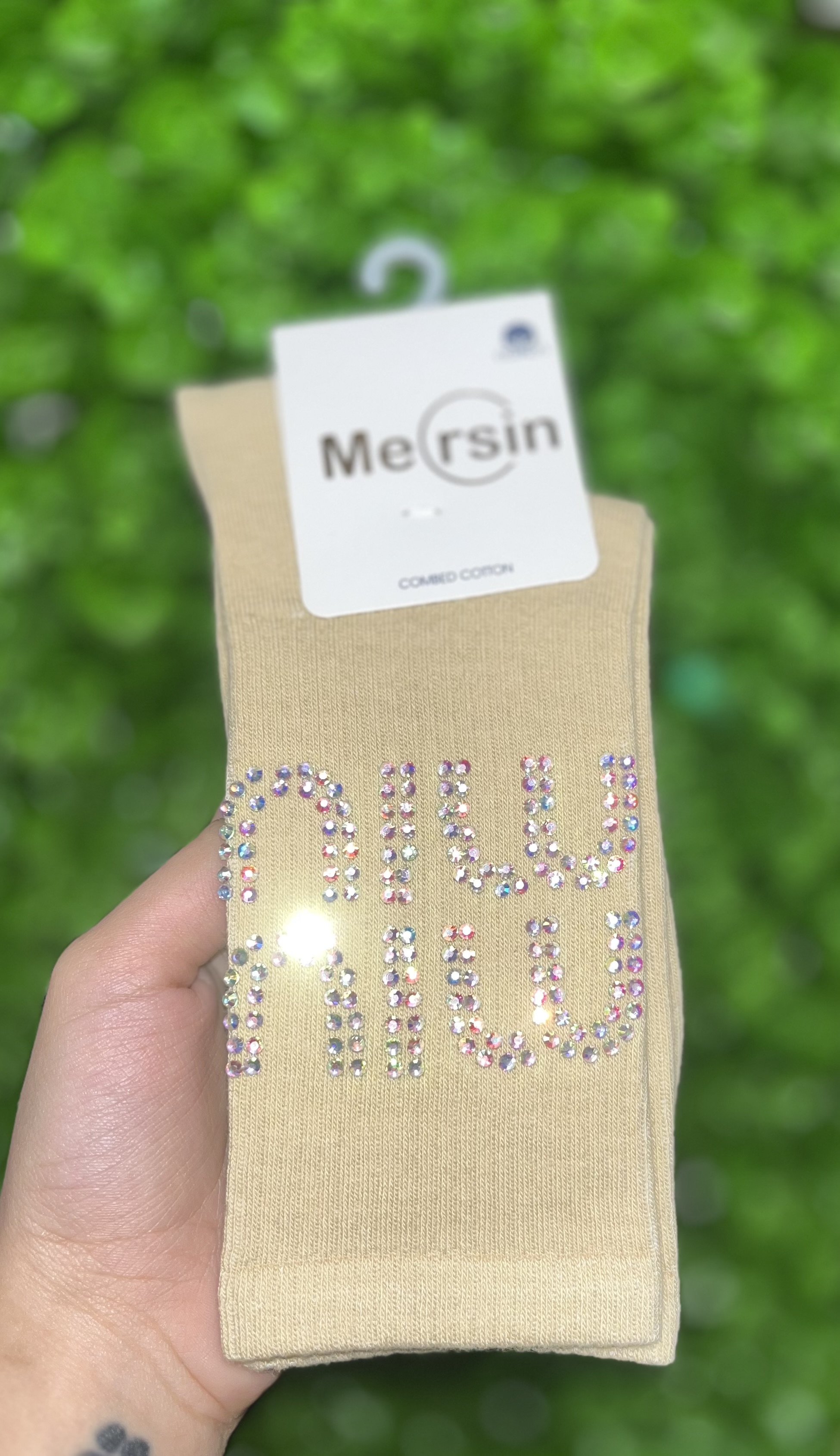 جوراب نگینی miu miu 